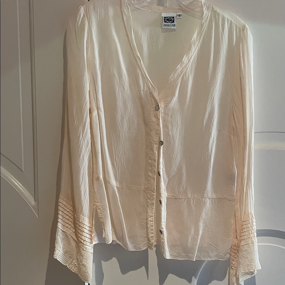 Brand new Johnny Was Cream V-Neck Blouse